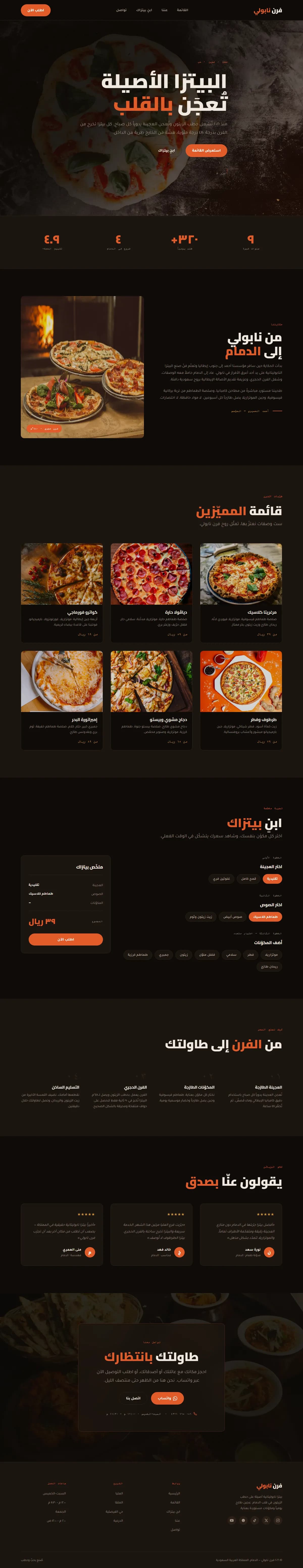 فرن نابولي · بيتزا بالحطب